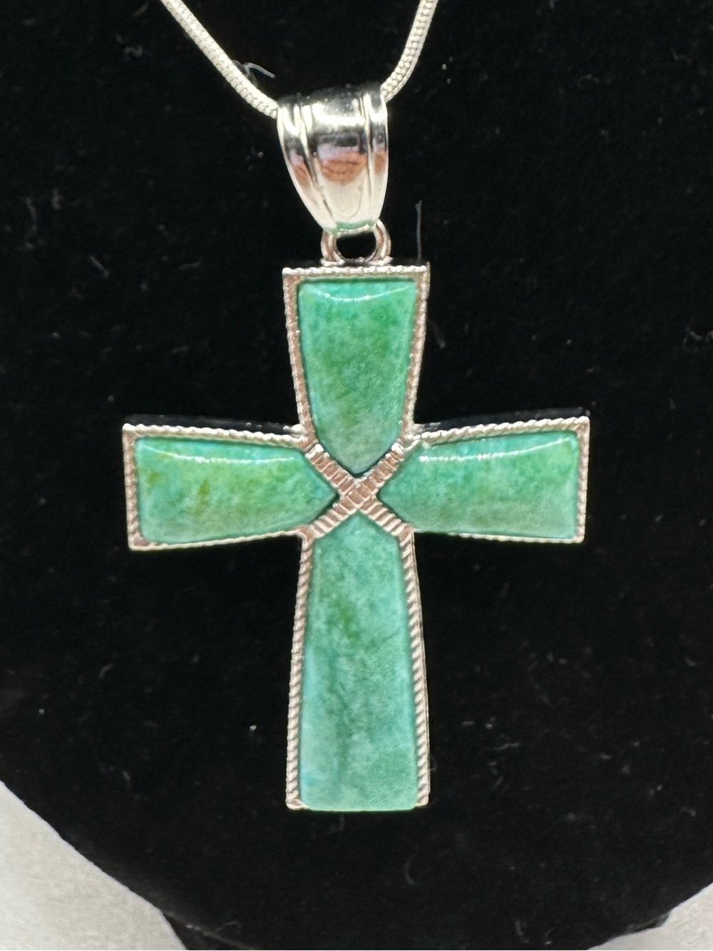Green Jade Cross Pendant
